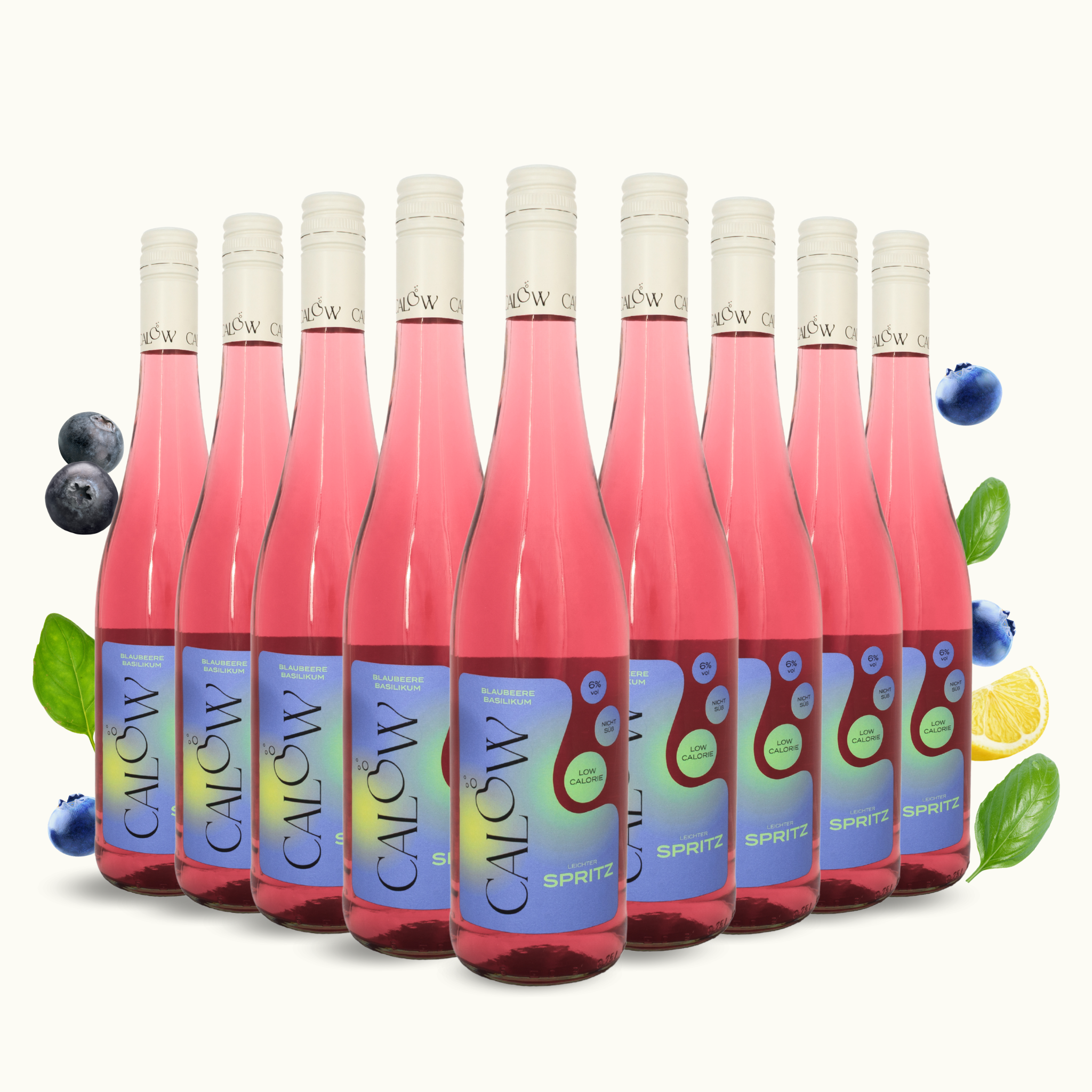 Blaubeere-Basilikum Spritz